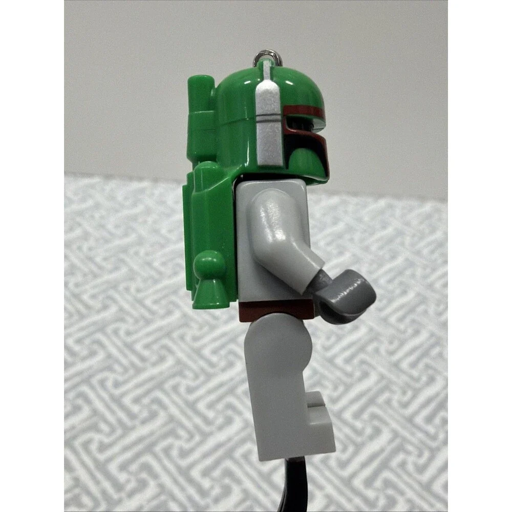 Vintage LEGO Star Wars Keychain Lot Boba Fett Palpatine 2x Obi-Wan INTACT LOOPS